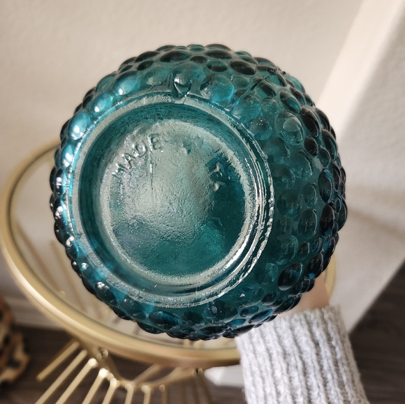 Vintage MCM Empoli Itanian Art Glass Hobnail Genie Bottle - Picture 7 of 7